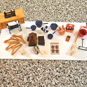 Vintage Miniature Dollhouse/Shadow Box Accessories Set